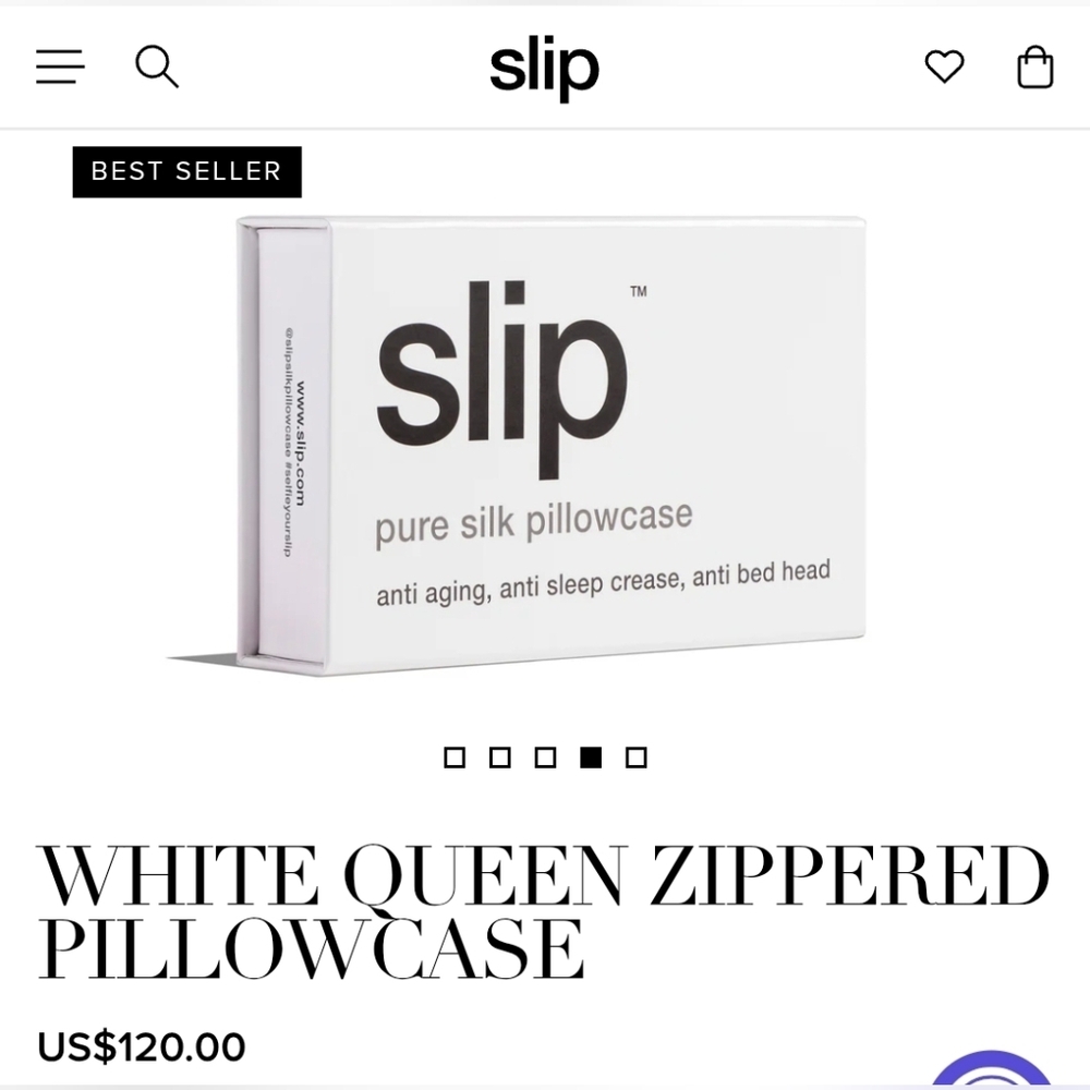 Slip Pure Silk Pillowcase - Queen - White - (20" x 30") - BRAND NEW - Picture 8 of 8